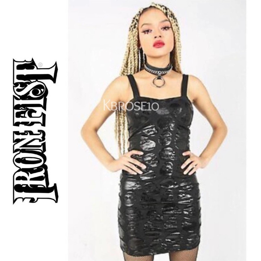 New with Tags IRON FIST Skullz Club Mini Dress in Black Plus Size 2X - Picture 5 of 10